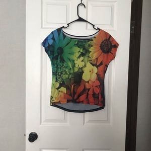 Aeropostale Rainbow floral shirt